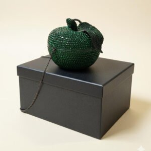 Luxury Apple Rhinestone Crystal Clutch
