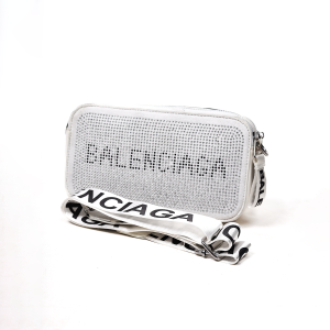 Balenciaga Crystal-Studded Crossbody Bag