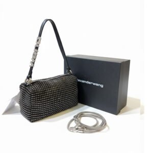 Alexander Wang Rhinestone Pouch Bag– Luxury Designer Evening Bag