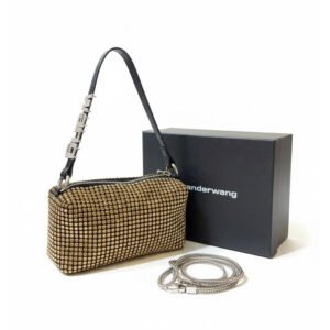 Alexander Wang Rhinestone Pouch Bag– Luxury Designer Evening Bag
