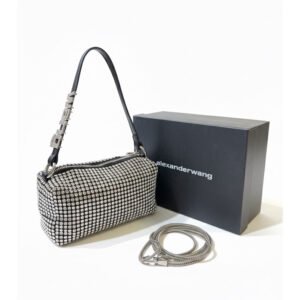 Alexander Wang Rhinestone Pouch Bag– Luxury Designer Evening Bag
