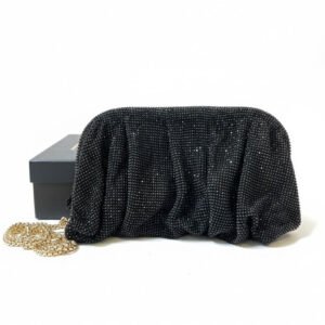 Black Luxe Rhinestone Clutch Bag – Sparkle in Style