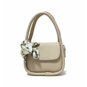 Square HandBag (Moon Dae Yoona Bag) with printed scarf accent (removable)