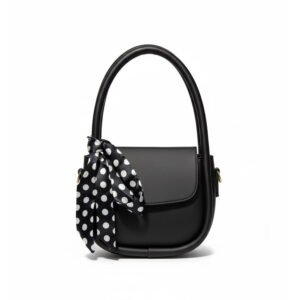 Square HandBag (Moon Dae Yoona Bag) with printed scarf accent (removable)