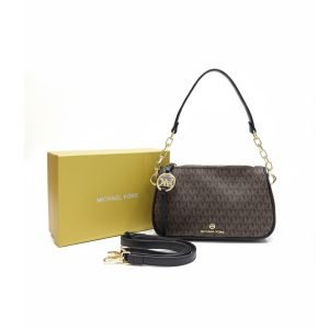 Michael Kors MK Jet Set Monogram Print Shoulder Bag