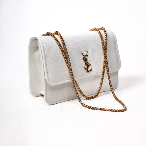 YSL- YSL Crocodile-Textured Crossbody Bag