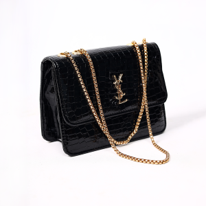 YSL- YSL Crocodile-Textured Crossbody Bag