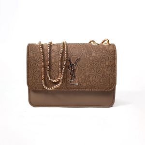 Floral-Textured crossbody bag, with Chain Strap