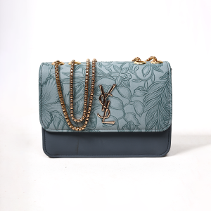 Floral-Textured crossbody bag, with Chain Strap